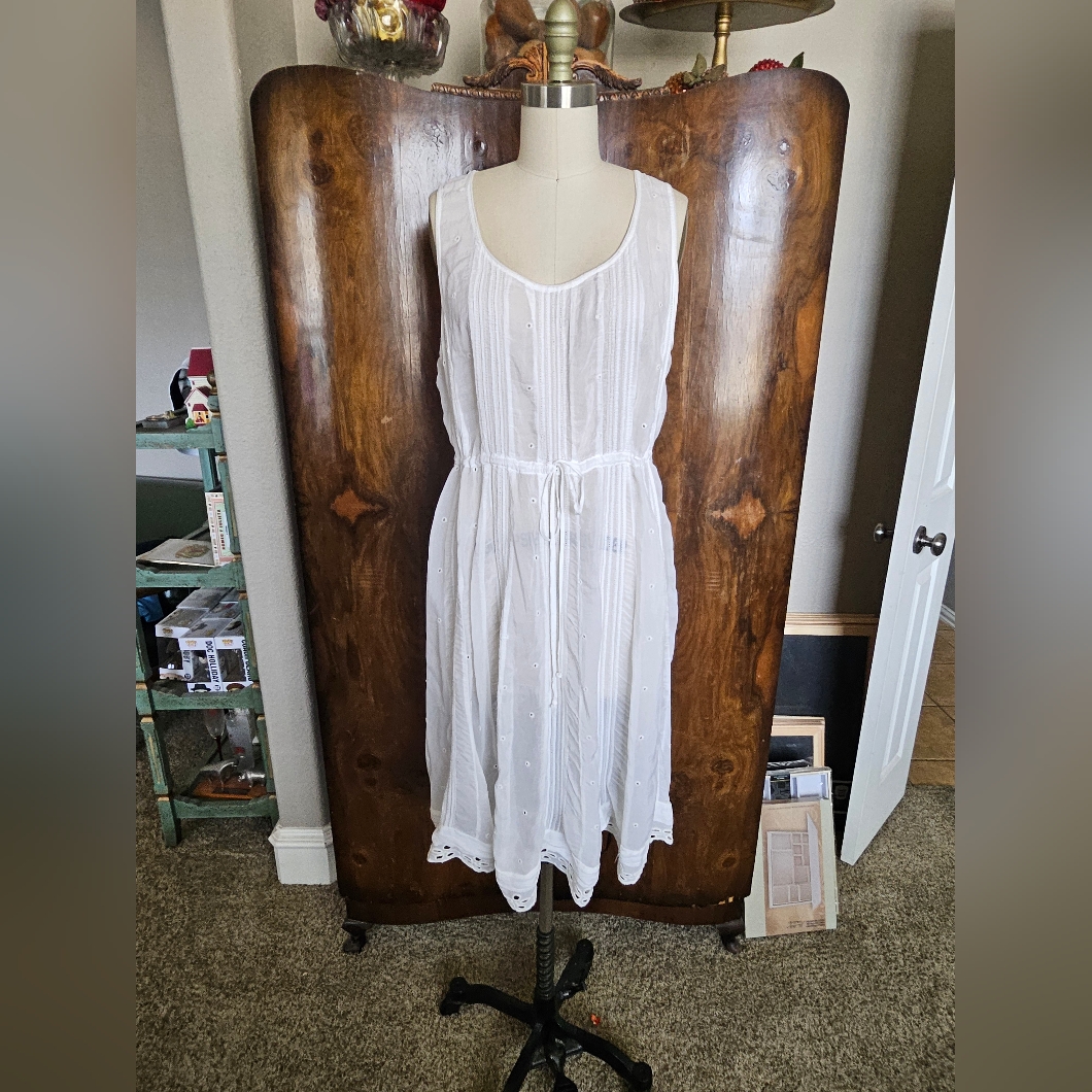 Johnny Was White Midi Dress